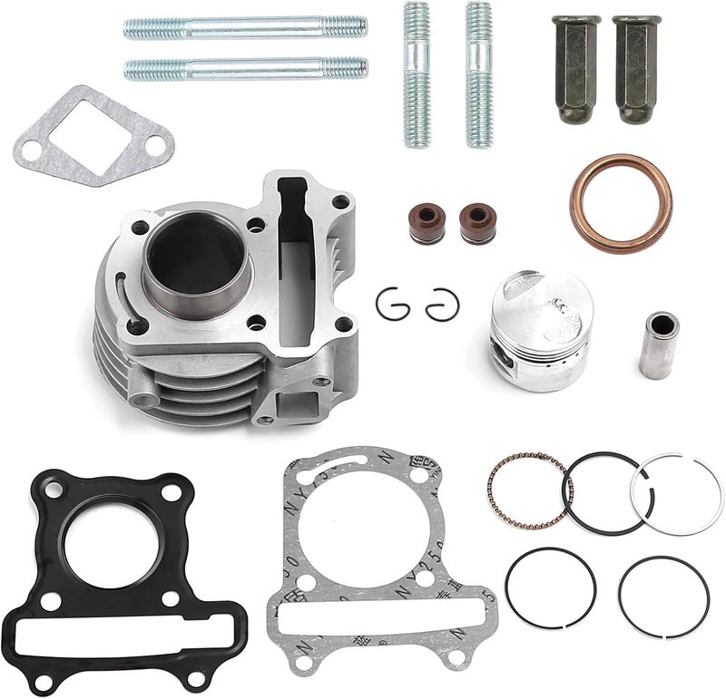 Minho Cylinder Top End Rebuild Kit with Piston Ring Gasket for Chinese GY6 50CC 139QMA 139QMB Engine,39mm 1.54'' taotao - Image 2